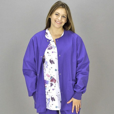 Medline Scrub Jacket Unisex Warm-up with Knit Cuff