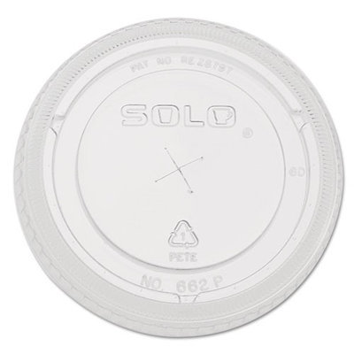 Solo Cup Solo Inc. Cup Lids Solo 662TS Clear Lid with Straw Slot