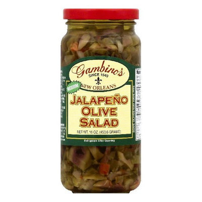 Gambino 16 oz. Jalapeno Olive Salad - Case Of 6