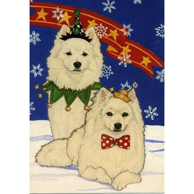 Pipsqueak Productions C918 Holiday Boxed Cards- American Eskimo