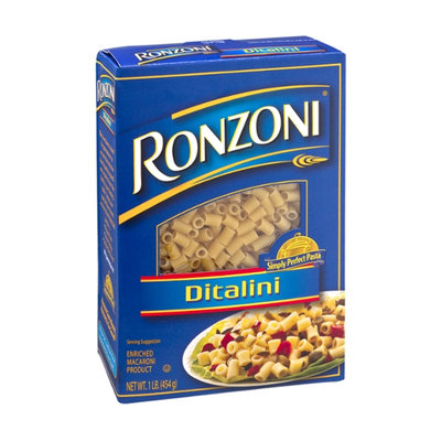 Ronzoni Enriched Macaroni Product Ditalini