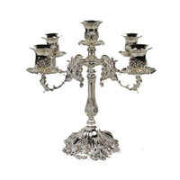 A & M Judaica 58111 Candelabra 5 Candles 12 in.