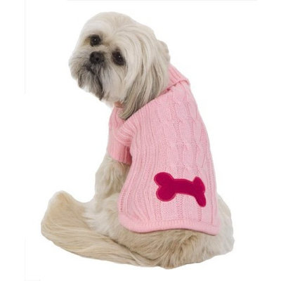 Fashion Pet Bone Patch Cable Dog Sweater