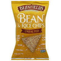 Beanfields Unsalted Bean & Rice Chips, 6 oz, (Pack of 12)