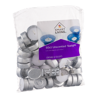 Smart Living Unscented Tealights - 50 CT