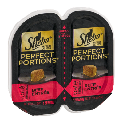 Sheba Perfect Portions Pate Premium Cat Food Beef Entree