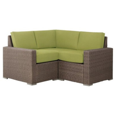 Outdoor Patio Furniture Set: Threshold 3 Piece Lime Green Wicker