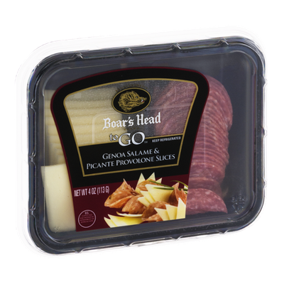 Boar's Head To Go Genoa Salame & Picante Provolone Slices