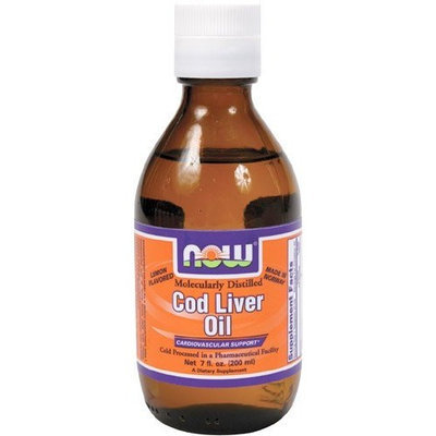 Now Foods Molecular Distilled Cod Liver Oil, Lemon, 200ml, 7-Ounce