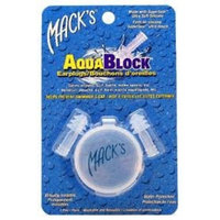 Macks 3 Pack Aqua Block Earplugs Helps Prevent Swimmer Ear for Swim Shower Surf Bathe Water Sports