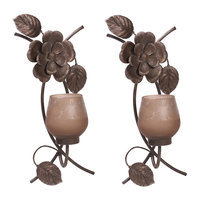 Mikasa 15-inch Rustic Flowers Sconces (Set of 2)