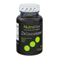 NutraSea Omega-3 Supplement 2X Concentrated Softgels Fresh Mint Flavor - 60 CT