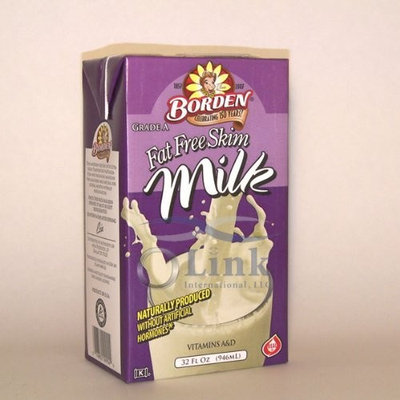 Borden Shelf Stable Fat Free Skim White Milk 32oz. - 6 Unit Pack