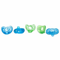 The First Years GumDrop Pacifier, 5 Pack, Blue/Green, 1 ea