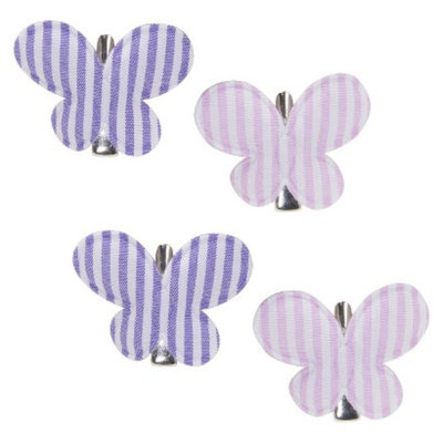 Remington Butterfly Hair Clips - Striped