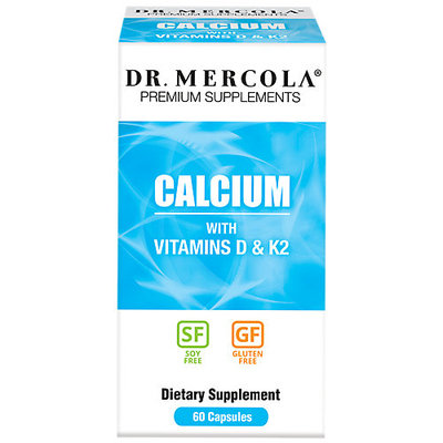 Dr Mercola Calcium with Vitamins D & K2 - 60 Capsules
