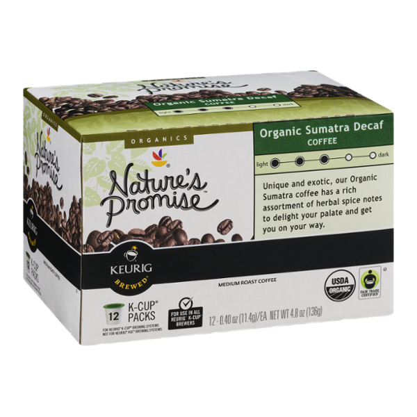 Nature's Promise Organics Organic Sumatra Decaf Coffee KCup Packs