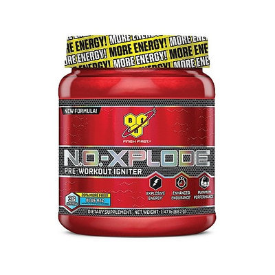 BSN - N.O-Xplode Pre-Workout Igniter Bonus Size Blue Raz 36 Servings - 1.47 lbs.