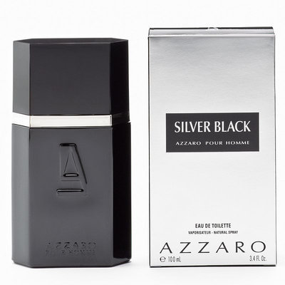 Fragrance Azzaro Silver Black Eau de Toilette - Men's (Green/Black/Silver)