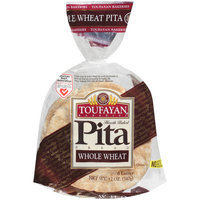 Toufayan Whole Wheat Pita Bread, 6 count