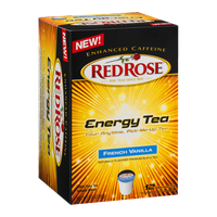 Red Rose Energy Tea Single Serve Cups French Vanilla - 12 CT