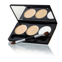 Laura Geller Triple Duty Concealer Palette Compact with Brush - Conceal, Correct & Set - Light