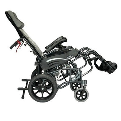 Karman 16 inch Tilt in Space Reclining Transport Wheelchair with Elevating Legrest