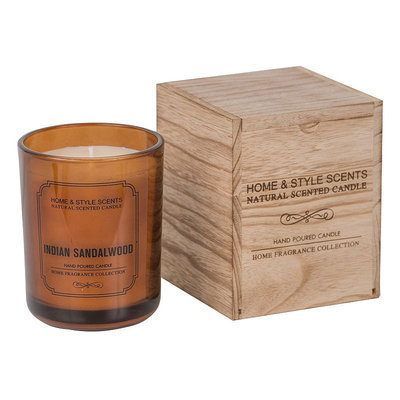 Home & Style Scents Indian Sandalwood 16 oz. Candle (Brown)