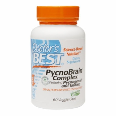 Doctor's Best PycnoBrain Complex Featuring Pycnogenol & Taurine, Veggie Capsules, 60 ea