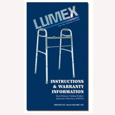 Lumex Imperial Collection Dual Release X-Wide Folding Walker