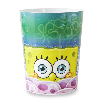 Franco Manufacturing FRANCO MANUFACTURING CO SpongeBob SquarePants Plastic Wastebasket - FRANCO MANUFACTURING CO