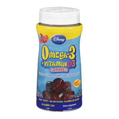 Disney Omega-3 Plus Vitamin D3 Gummy Fish Dietary Supplement