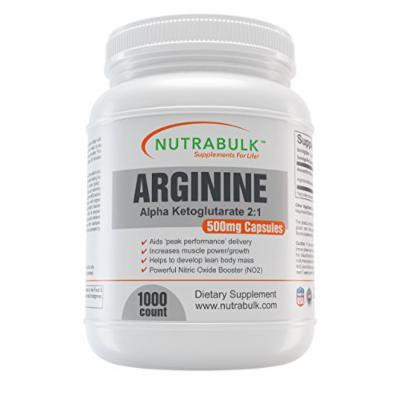 NutraBulk Premium Arginine AKG (Alpha KetoGlutarate) 500mg Capsules - 1,000 count