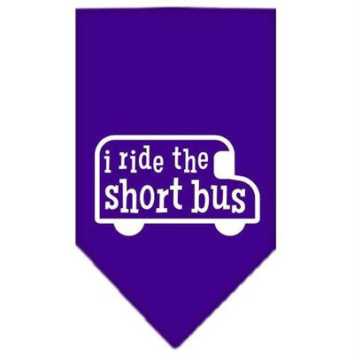 Ahi I ride the short bus Screen Print Bandana Purple Small