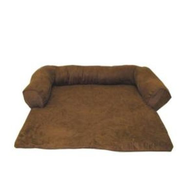 Everest Pet Small Protector Pad with Bolster - Brown-DISCONTINUED