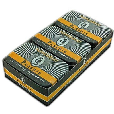 Penguin Mints Energy Gum Penguin Caffeinated Peppermints, 1.75 oz Tins (Pack of 6)