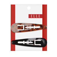 Elle Large Tortoise & Black Countour Clips 2 Ct