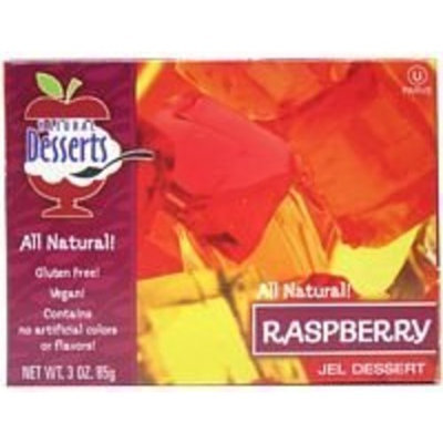 Natural Desserts Jel Mix, Raspberry, 3-Ounce (Pack of 24)