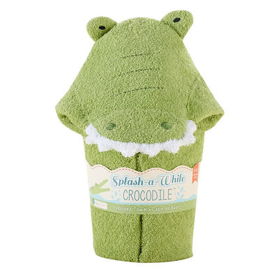 Baby Aspen Splash-a-While Crocodile Hooded Spa-Towel