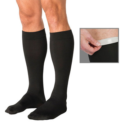 Sigvaris Midtown Microfiber 822CXLM99-S 20-30 mmHg Calf With Grip Extra Large Long - Black