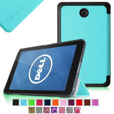 Fintie Slim Shell Leather Case Cover For Dell Venue 7 / New Dell Venue 7 (2014 Version) 7-Inch Android Tablet, Blue