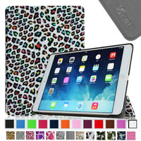Fintie Smart Shell Leather Case Cover for Apple iPad Air (iPad 5 5th Generation), Leopard Rainbow