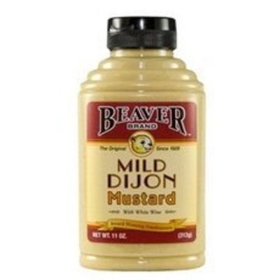 Beaver Mustard, Mild Dijon, Sqz, 11-Ounce (Pack of 6)