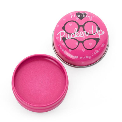 Simple Pleasures Pucker Up Lip Balm Tin (Pink)