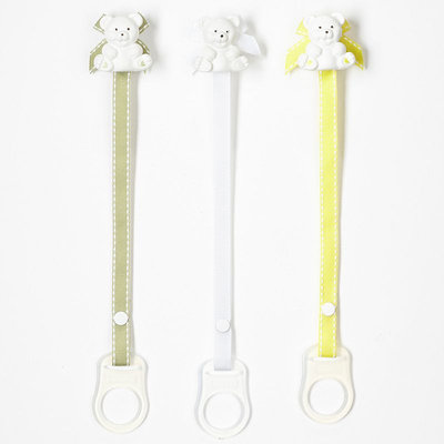 Baby Buddy 3-pk. Bear Pacifier Holder (Neutral)