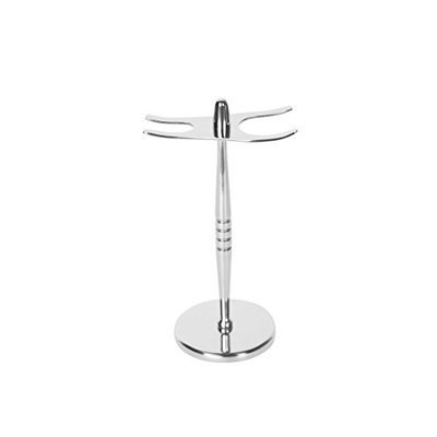 Finity Shave Deluxe Chrome Razor and Brush Stand High Quality! This Safety Razor Stand is Stainless Steel and Great for Badger Brush and Razor Blade. Extend the Life of Your Razor and Brush!