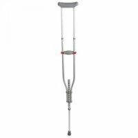 Medline Industries MDS80540 Quick-Fit Crut Chrome 4-Foot 7-6-Foot 7 Quick-Fit - Aluminum - Pair