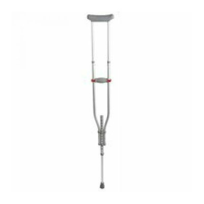 Medline Industries MDS80540 Quick-Fit Crut Chrome 4-Foot 7-6-Foot 7 Quick-Fit - Aluminum - Pair