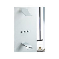 Arctic Contemporary Wall Mount Rain Shower Faucet (Chrome Finish)