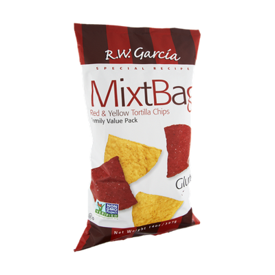 R.W. Garcia MixtBag Gluten Free Red & Yellow Family Value Pack Tortilla Chips